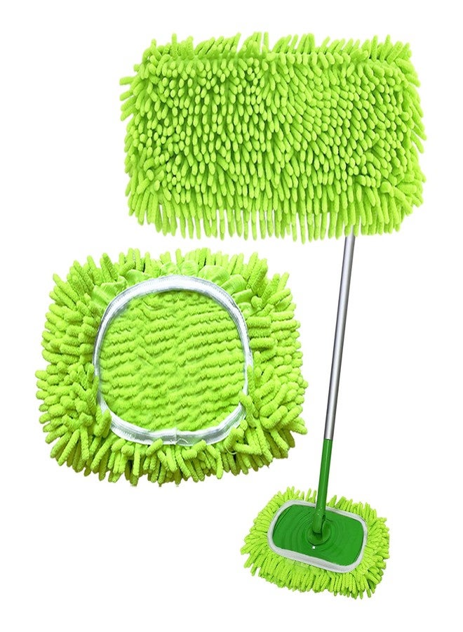 SureOBliss 2PCS Reusable Dry Sweeping Cloths Compatible with Swiffer Sweeper Mop,Reusable Microfiber Mop Pads for Swiffer,Replacement Wet Mopping Pad Refills & Washable Dry Sweeping Cloths for Floor Cleaning - Image 1